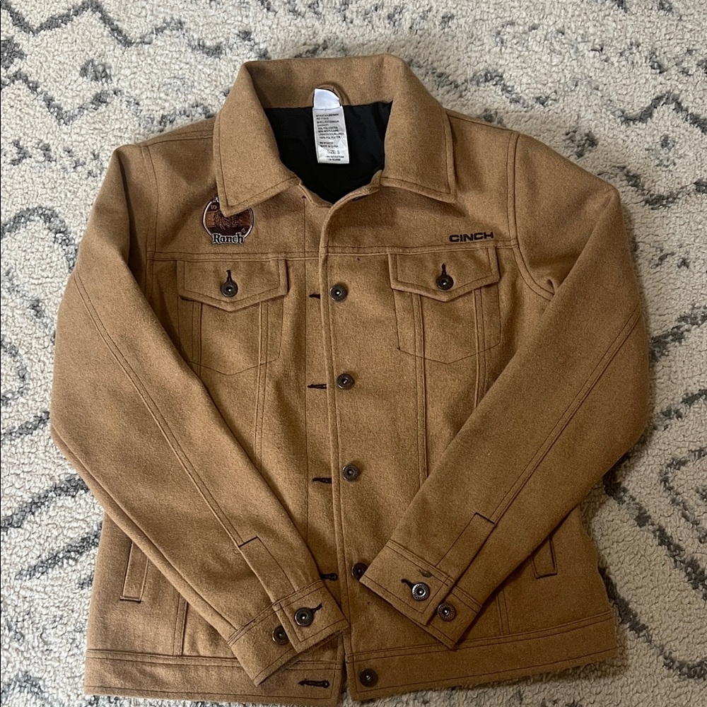 Cinch Brown Wool-Blend Ranch Patch Jacket
